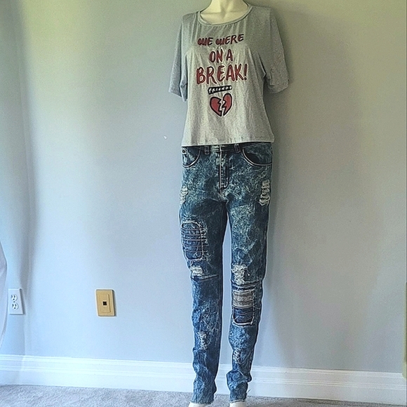 Power of Diesel Denim Destroyed Slim Skinny-Fit Jeans Size 28 - Picture 8 of 12